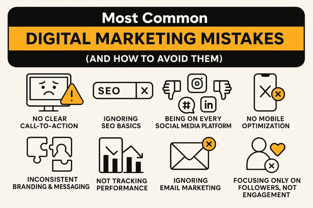 This image about Common Digital Marketing Mistakes Beginners Make (And How to Fix Them)
