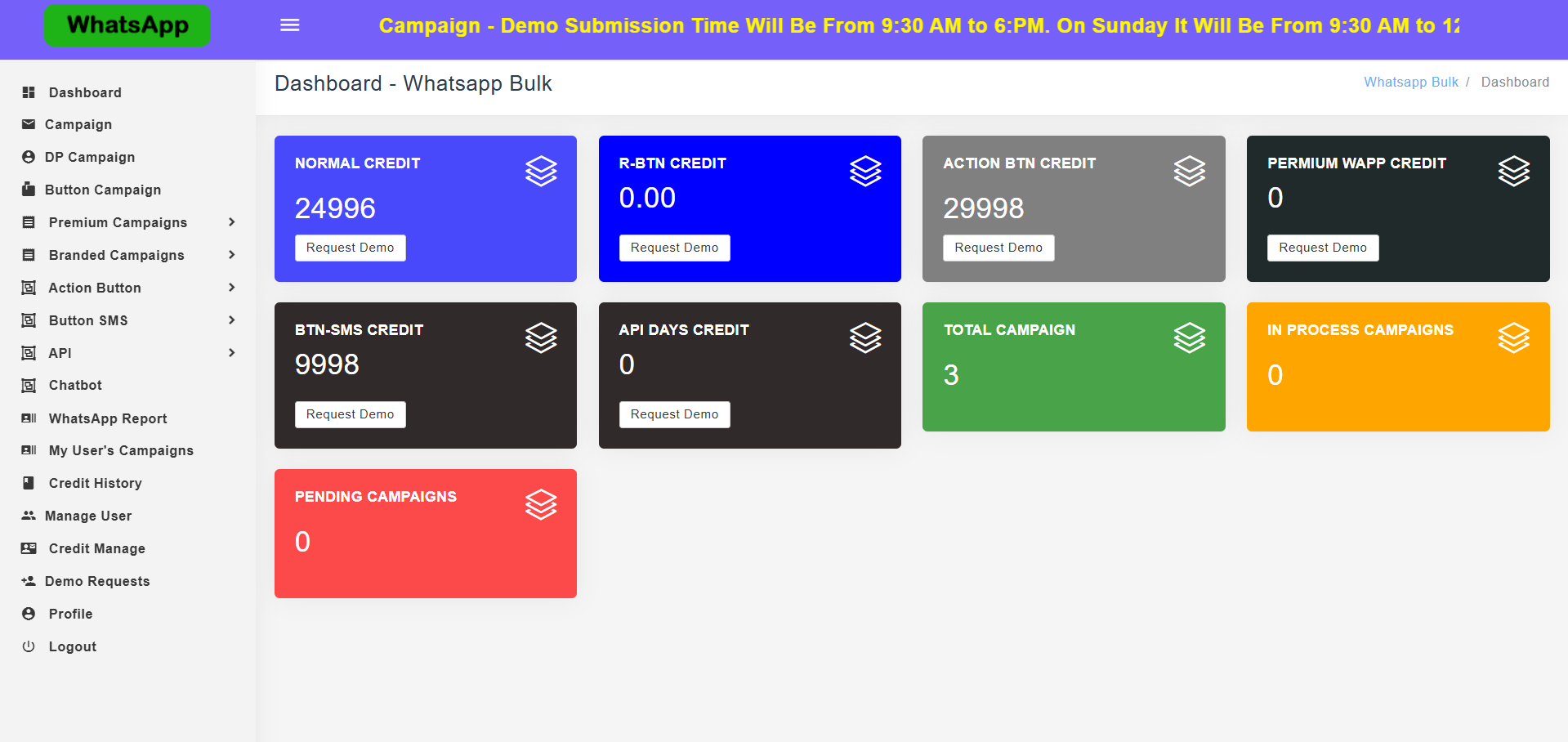 Cloud-based web dashboard of our bulk WhatsApp sender in Jaipur.